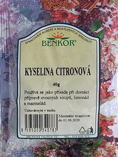 Koření Benkor - Kyselina citrónová 40g