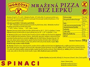 Pizza (H) ŠPENÁTOVÁ 330g - bez lepku, mražená