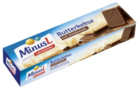 Bez laktózy - Sušenky máslové polomáčené 125g