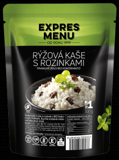 ExMenu Rýžová kaše s rozinkami 300g