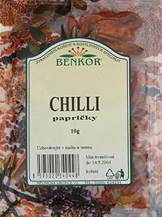 Koření Benkor - Chilli papričky 10g