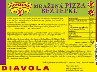 Pizza (H) DIAVOLA 320g - bez lepku, mražená 