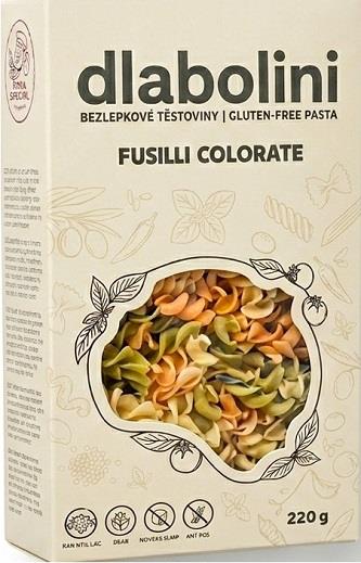 Těstoviny Dlabolini - Fusilli Colorate 220g