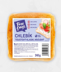 Free Days - Chléb TOAST světlý, krájený 240g