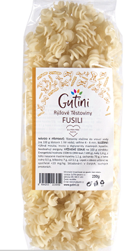 Rýžové těstoviny Gutini - Fusili 250g