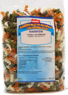 Harifen PKU - Těstoviny Vřetena barevná 500g
