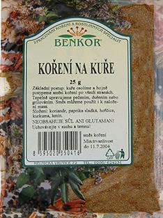 Koření Benkor - Koření na kuře 25g