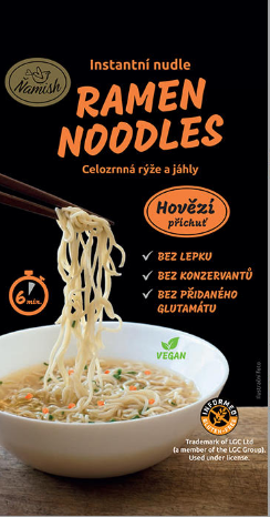 Instantní nudle s HOVĚZÍ příchutí 57g - bez lepku 