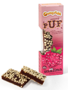 Ovocňák Plátky PUF jablko+malina 22g