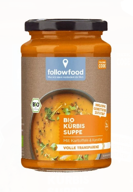 Followfood Dýňová polévka 375ml sklo