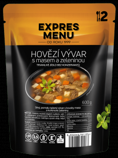 ExMenu Polévka Hovězí vývar se zeleninou 600g