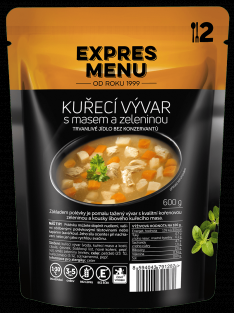 ExMenu Polévka Kuřecí vývar se zeleninou 600g