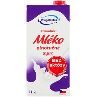 Bez laktózy - Mléko trvanlivé 1l (3,5%)