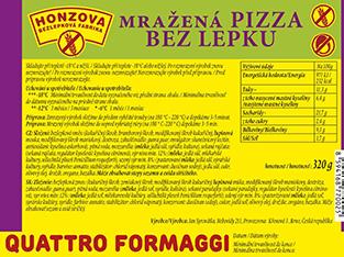 Pizza (H) QUATTRO FORMAGGI 320g - bez lepku, mraž.
