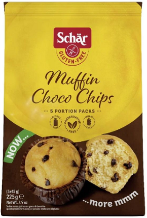 S - Muffins Světlé s choco chips (5x45g) 225g