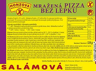 Pizza (H) SALÁMOVÁ 320g - bez lepku, mražená 