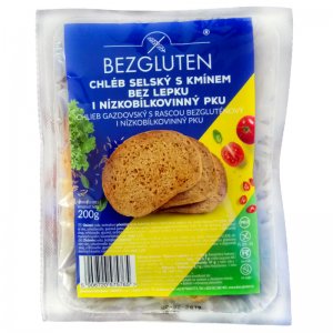 Chléb PKU - selský kmínový tmavý 200g (BG)