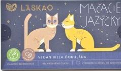 Bez laktózy - KOČIČÍ jazýčky z bílé čokolády 80g 