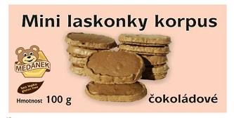 M - Mini laskonky KAKAO korpus 100g - bez lepku