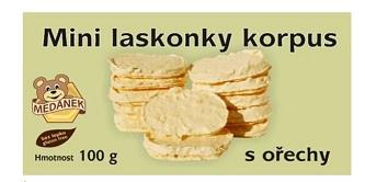 M - Mini laskonky OŘECH korpus 100g - bez lepku