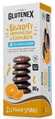 Piškoty Orange Choco 80g - bez lepku a bez cukru 
