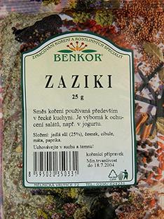 Koření Benkor - Zaziki 25g